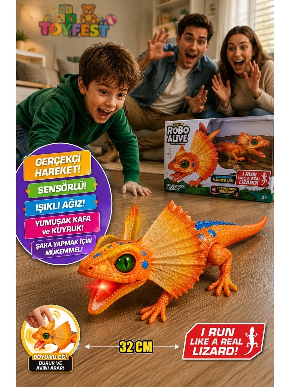 ROBO ALIVE KERTENKELE TURUNCU RBV06000 Diğer RBV06000 T