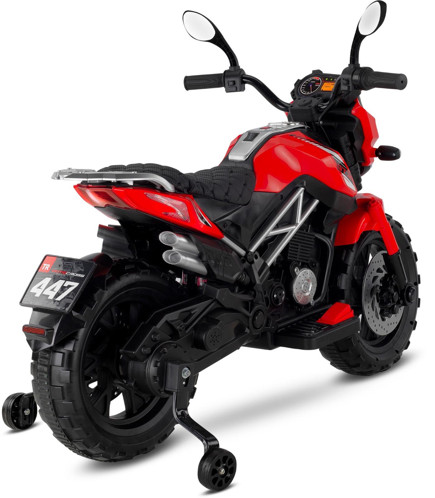 Babyhope 447 Motocross Akülü Motorsiklet 12V Kırmızı Babyhope 447 MTCRSS K