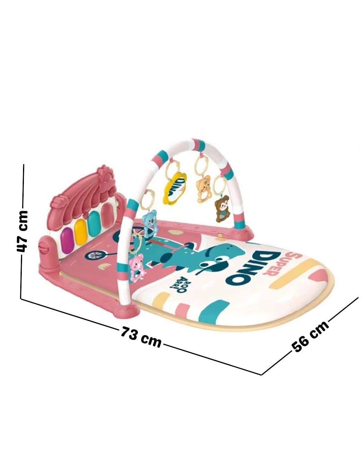 VARDEM BEBEK OYUN HALISI (PIYANOLU GOKKUSAGI DINOZOR DESENLI) PEMBE Vardem BIB 698 80