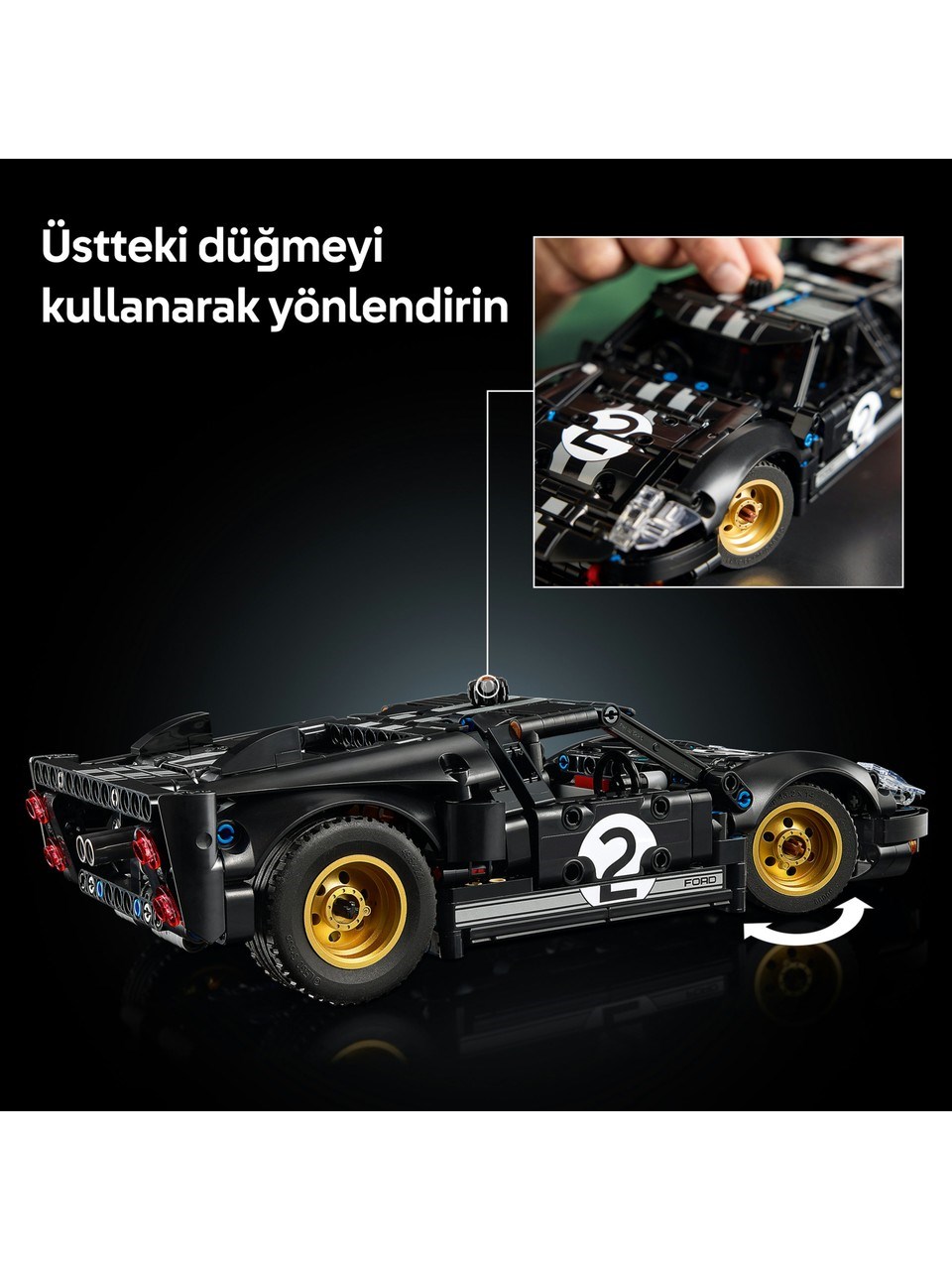 LEGO Technic 1966 Ford GT40 MKII Yarış Arabası 42223 Lego LMT42223