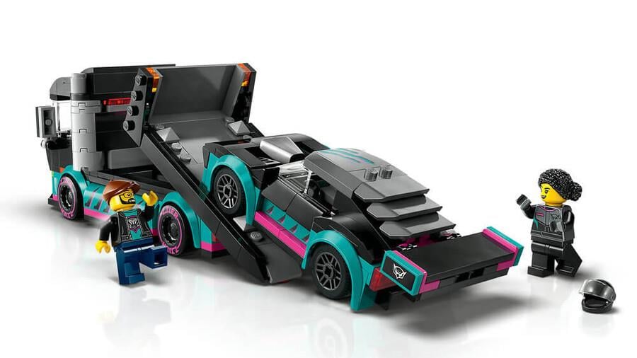 LEGO City Yarış Arabası ve Araba Taşıyıcı Kamyon 60406 Lego LSC60406