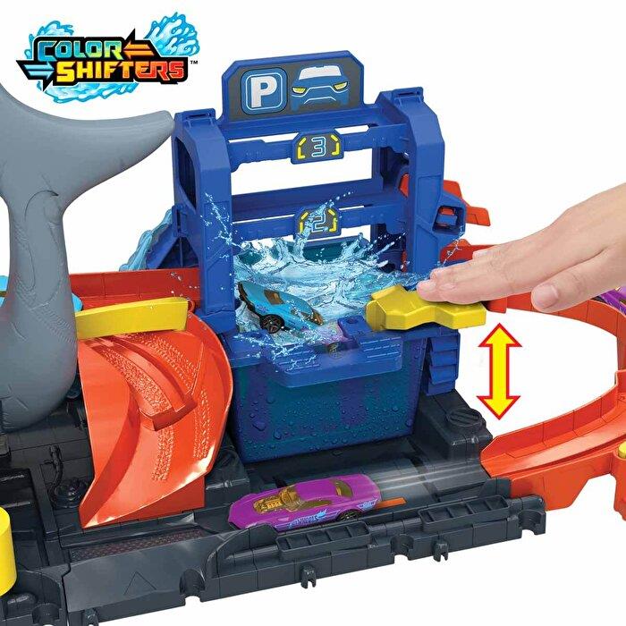 Hot Wheels Şehri Muhteşem Köpek Balığı Araba Yıkama Oyun Seti HTN8 Hot Wheels HTN82