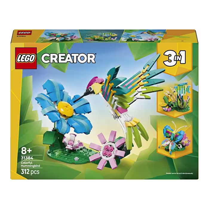 LEGO CREATOR 3’U 1 ARADA VAHSI HAYVANLAR: RENKLI SINEK KUSU 31384 Diğer LMC31384