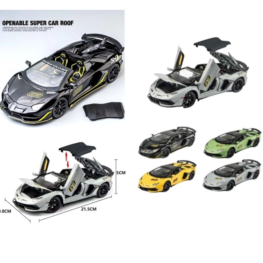 Lamborghini Lpsvj63 1:24 Işıklı Sesli Kapı Açılır Model Araç Dc24302 Kızılkaya KZL DC24302