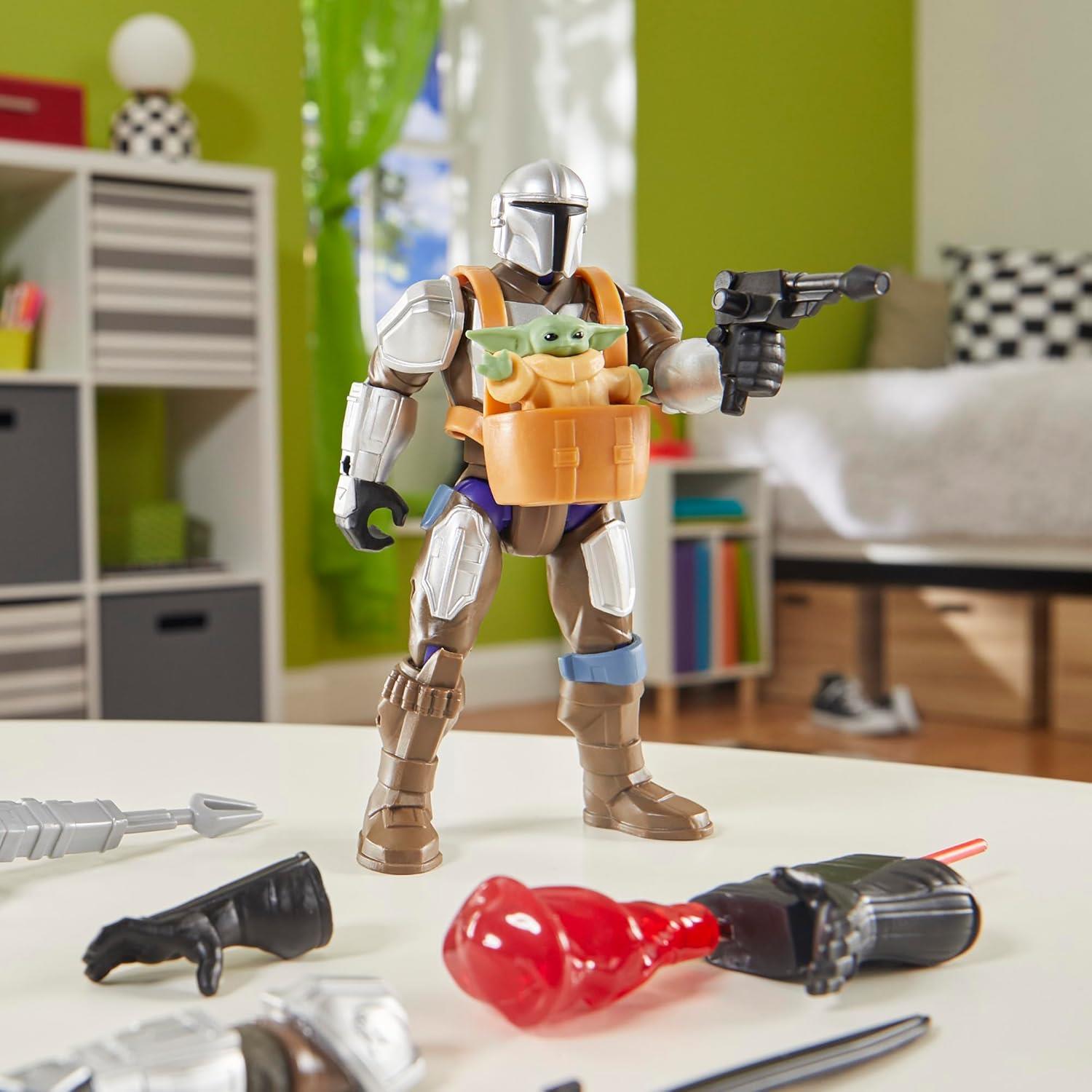 STAR WARS MIXMASHERS DELUXE FIGUR THE MANDALORIAN & GROGU F9481-G0300 Diğer G0300