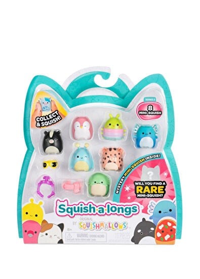 SQUISHMALLOWS SQUISH-A-LONGS 8 FIGUR + YUZUK SETI S3 AL0026 Diğer AL0026