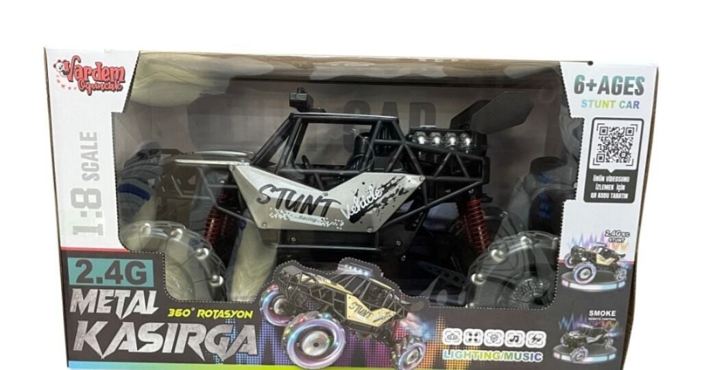 UZAKTAN KUMANDALI 2.4 GHZ F/F 1.8 OFF-ROAD SARJLI BUHARLI METAL ARABA Diğer VRD10697