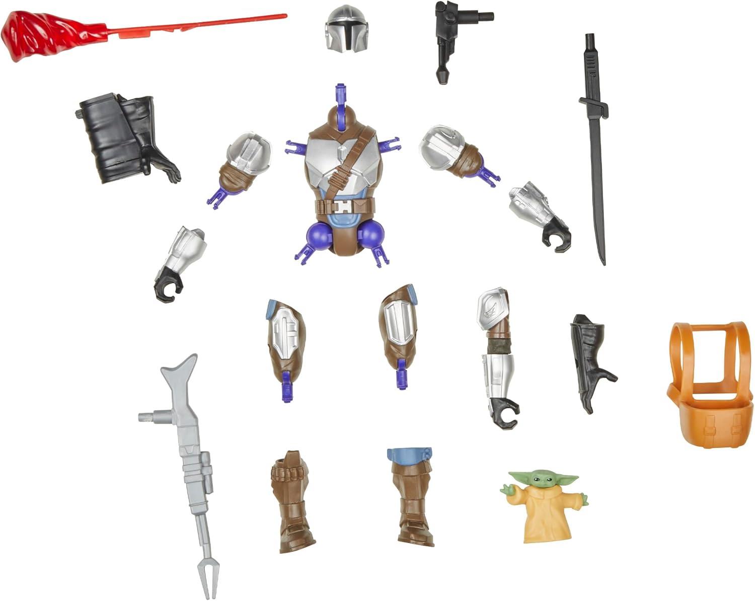 STAR WARS MIXMASHERS DELUXE FIGUR THE MANDALORIAN & GROGU F9481-G0300 Diğer G0300