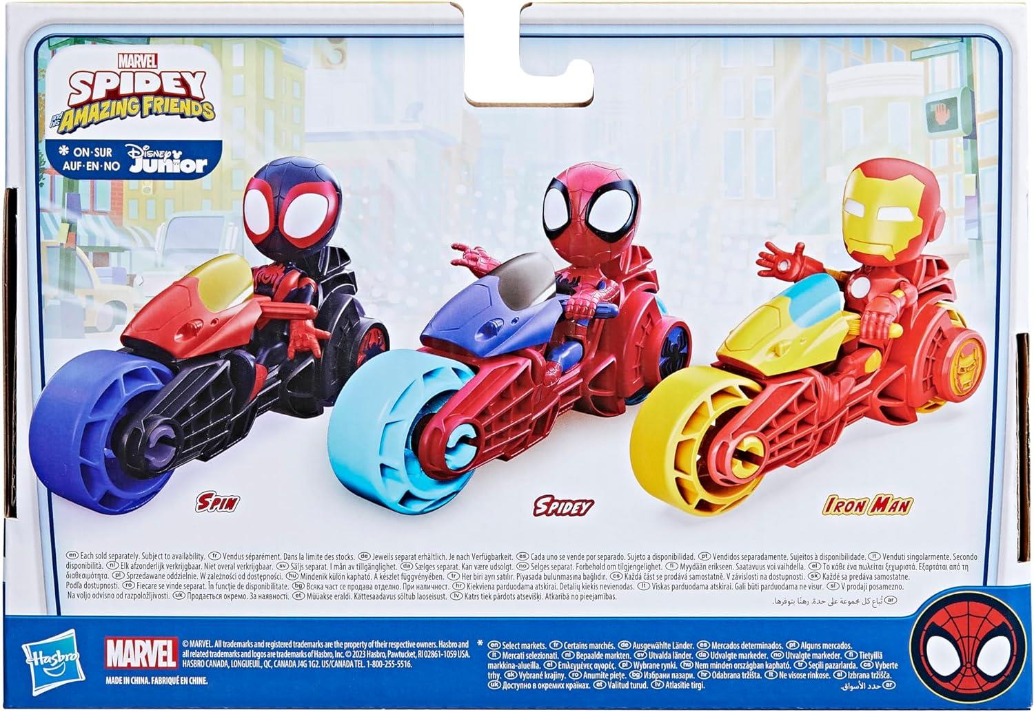 Spider And His Amazing Friends Motosiklet ve Figür İron Man F6777-F9346 Hasbro F9346