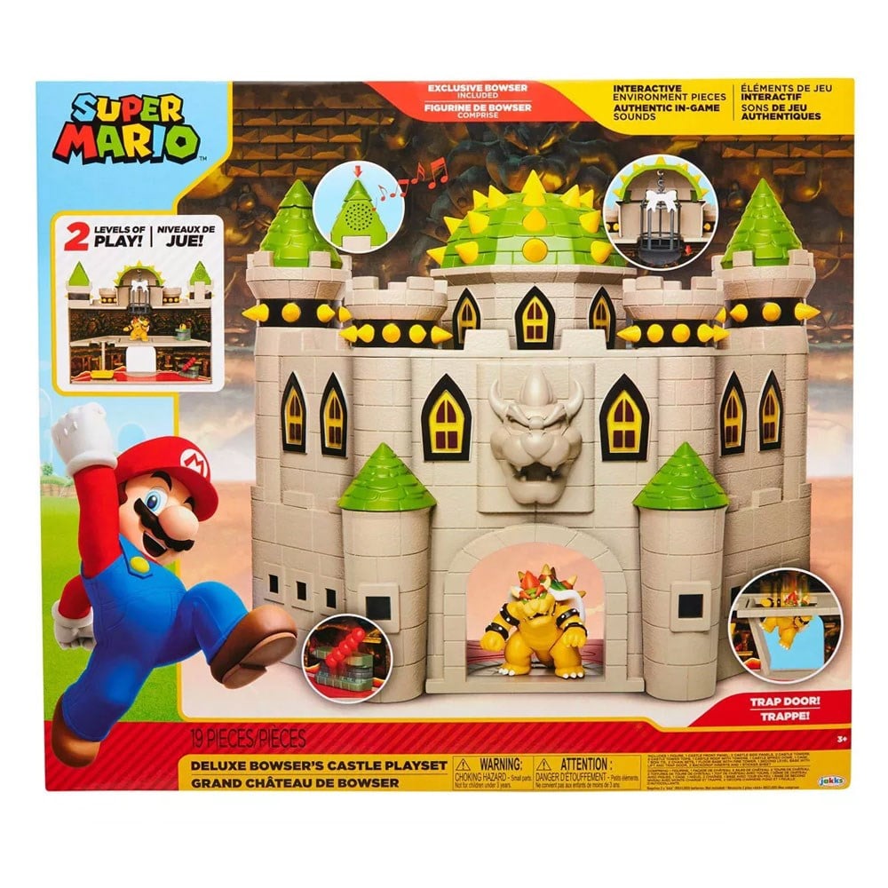 NINTENDO BOWSER KALESI DELUX OYUNSETI BOWSER 6.5 CM 10176 Diğer NESL 10176