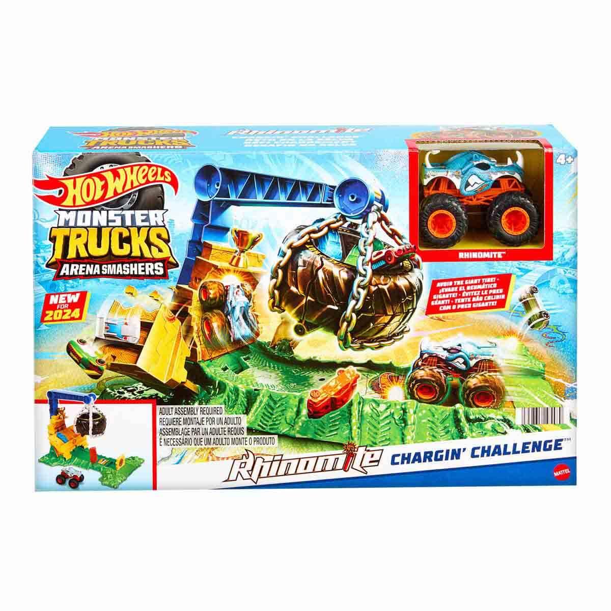 Hot Wheels Monster Trucks Arenada Rhinomite Mücadelesi Oyun Seti HTP18 Hot Wheels HTP18