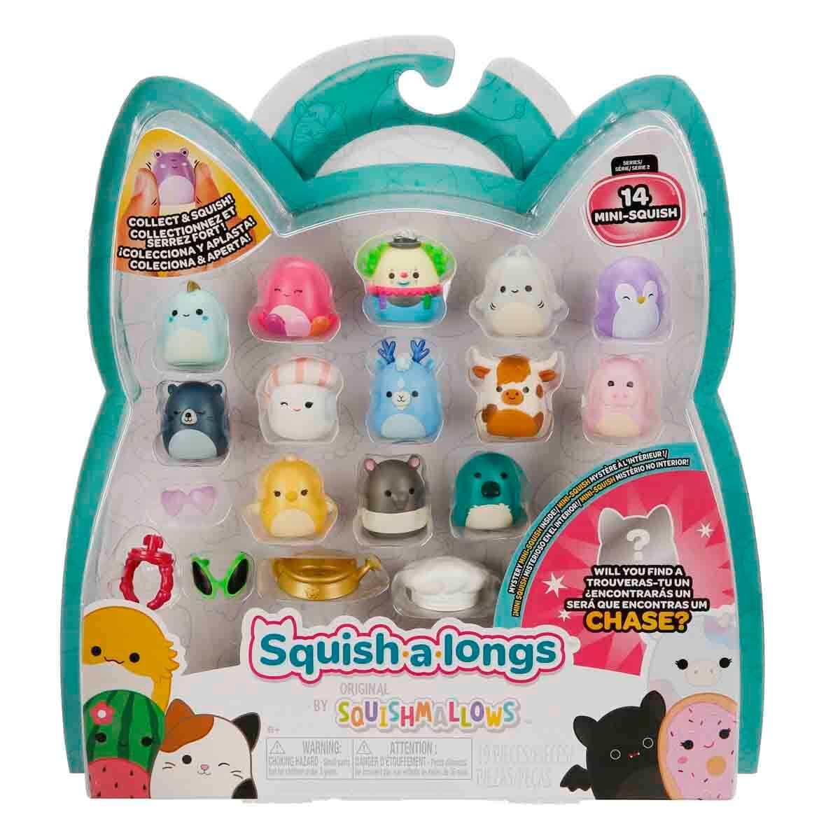 SQUISHMALLOWS SQUISH-A-LONGS 14 FIGUR + YUZUK SETI S1 AL0028 Diğer AL0028