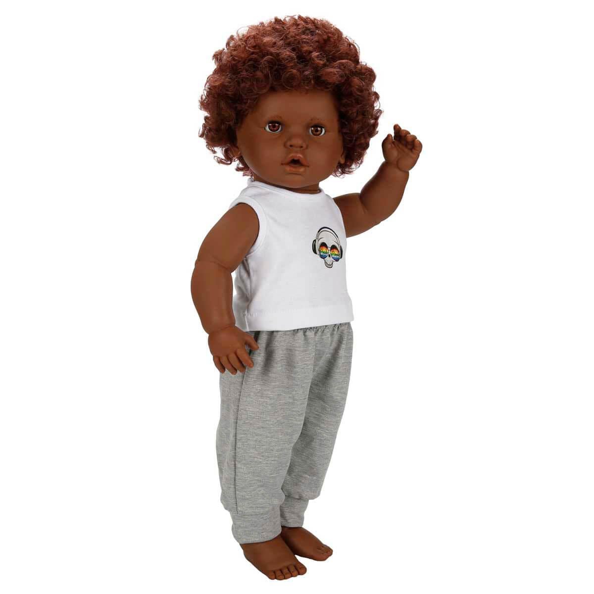 DADA KIVIRCIK SACLI BEBEK 60 CM GRI ESOFMANLI Diğer S01060091 G