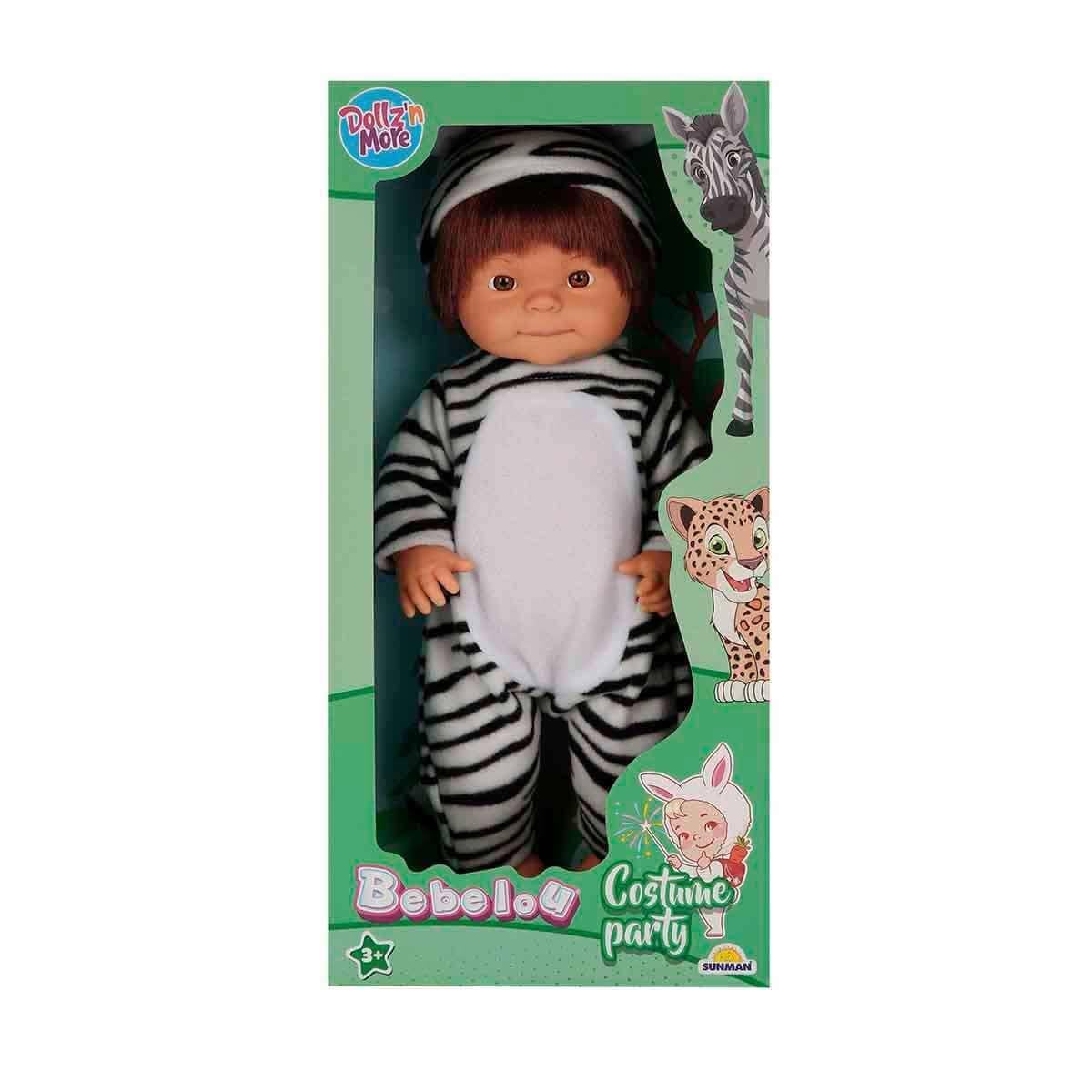 BEBELOU HAYVAN KOSTUMLU 40 CM ZEBRA BEBEK Sunman S00040041 Z