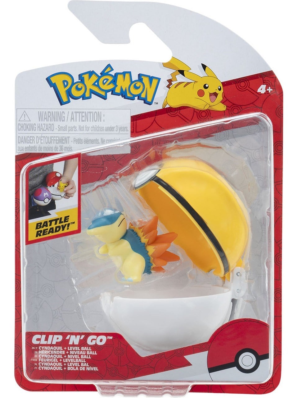 Pokémon Clip 'n' Go Poké Topu ve Figür Seti Cyndaquil + Level Ball 95057 C-PKW4150 Pokemon PKW4150