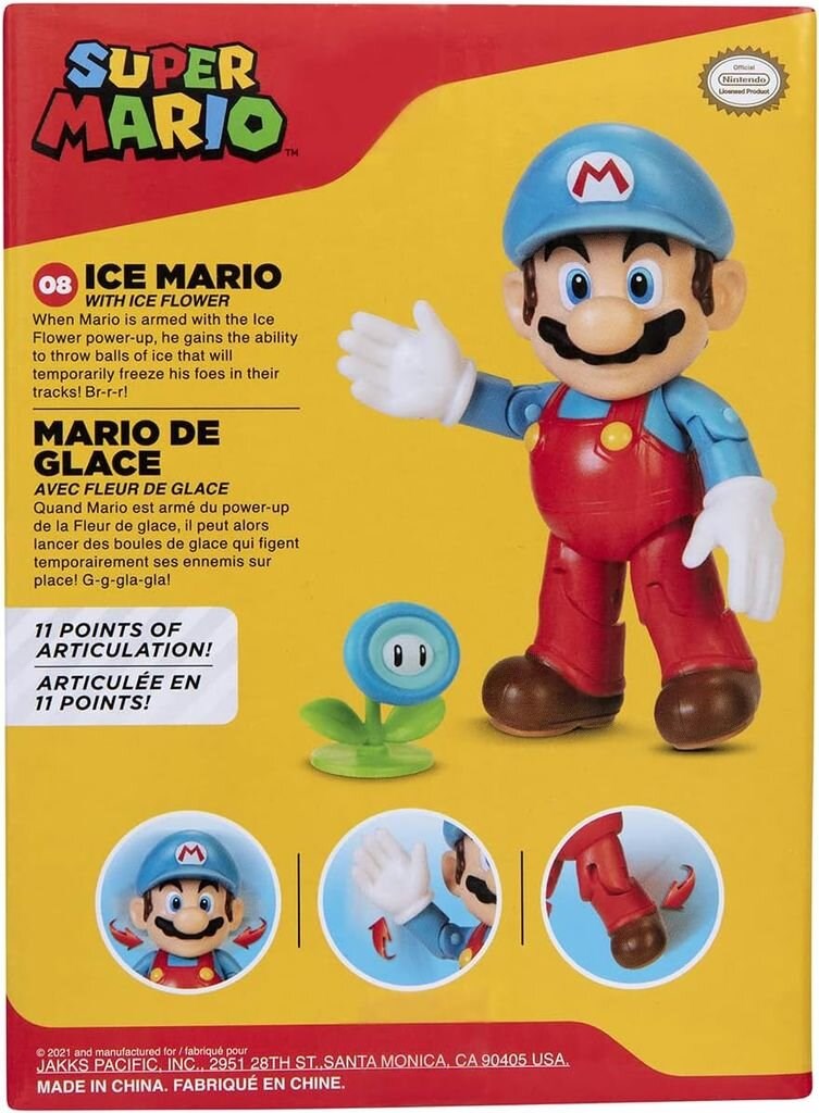 NINTENDO SUPER MARIO FIGURU BUZ MARIO VE CICEK 10 CM 13254 Diğer NESL 13254