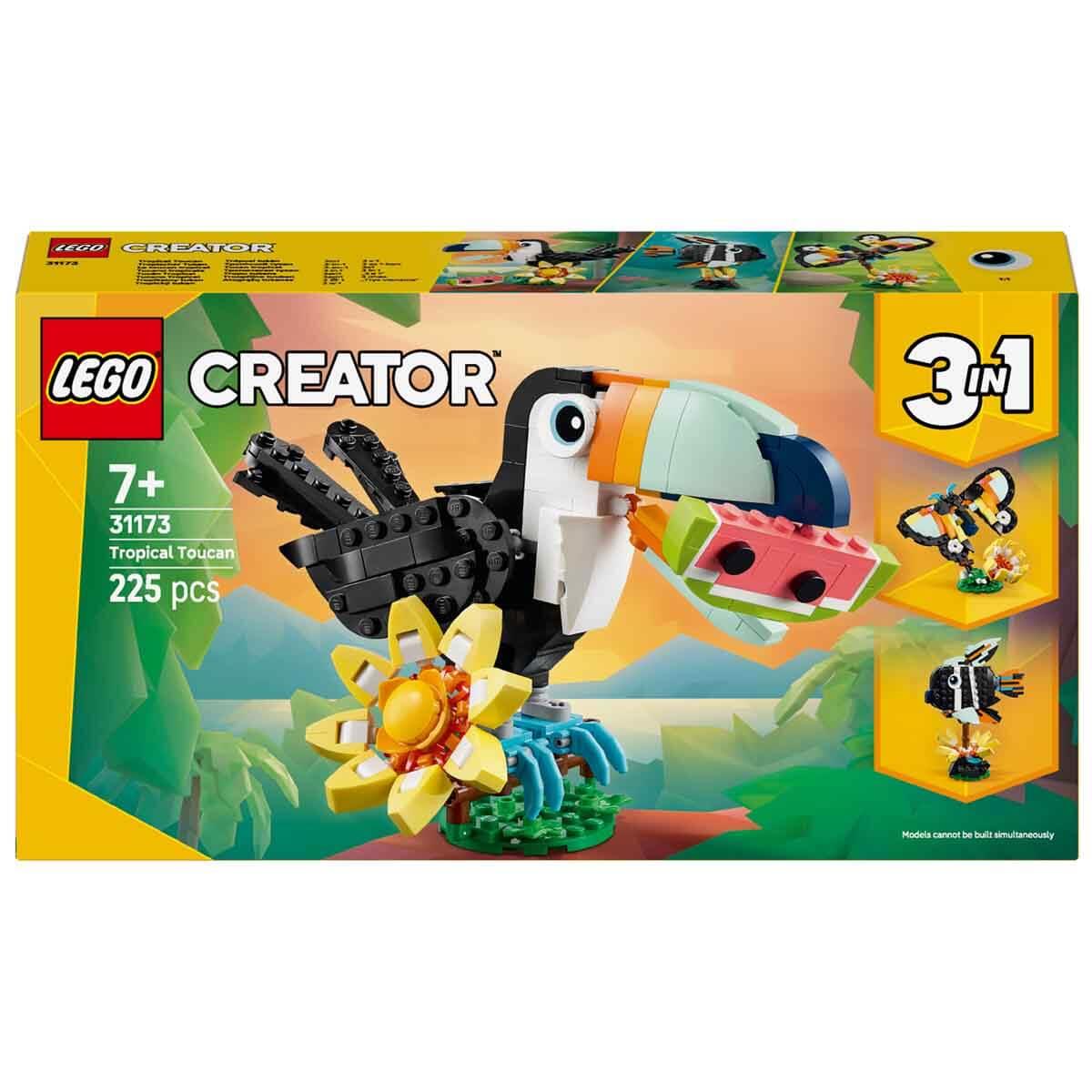 LEGO CREATOR 3U 1 ARADA VAHSI HAYVANLAR: TROPIKAL TUKAN KUSU 31173 Diğer LMC31173