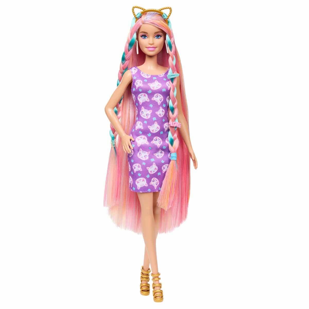 Barbie Upuzun Muhteşem Saçlı Bebekler Pembe Saçlı Bebek JDC85 Barbie JDC85