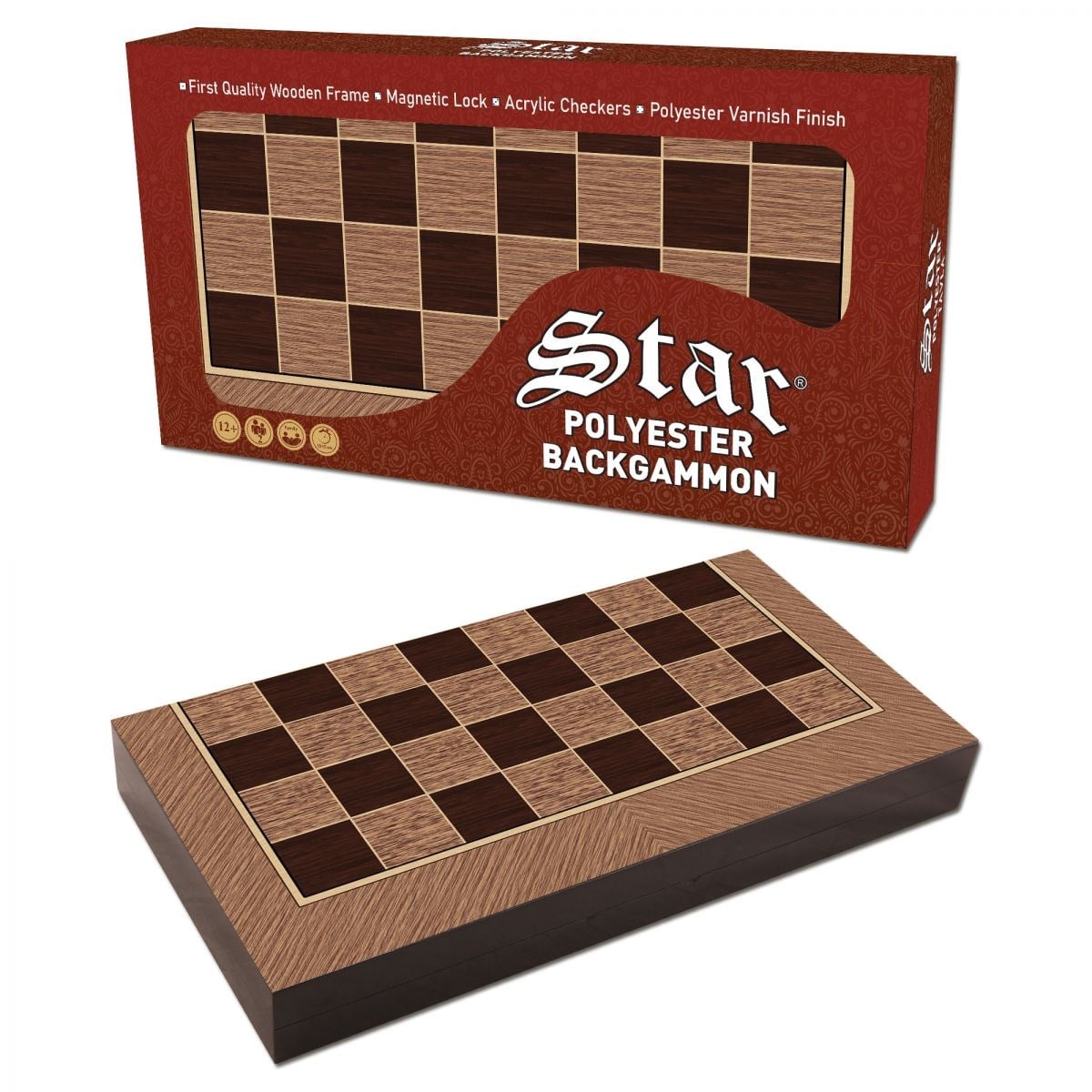 Star Polyester Antik Meşe Tavla Star STR POL ANME