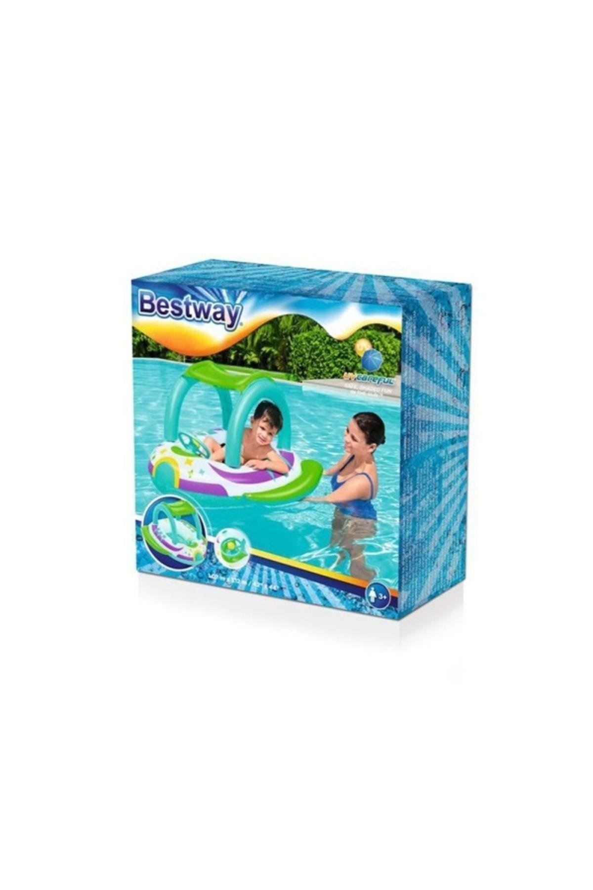 BESTWAY SPACE SPLASH INFLATABLE BABY BOAT WITH SUNSHADE - 34149 Diğer 34149