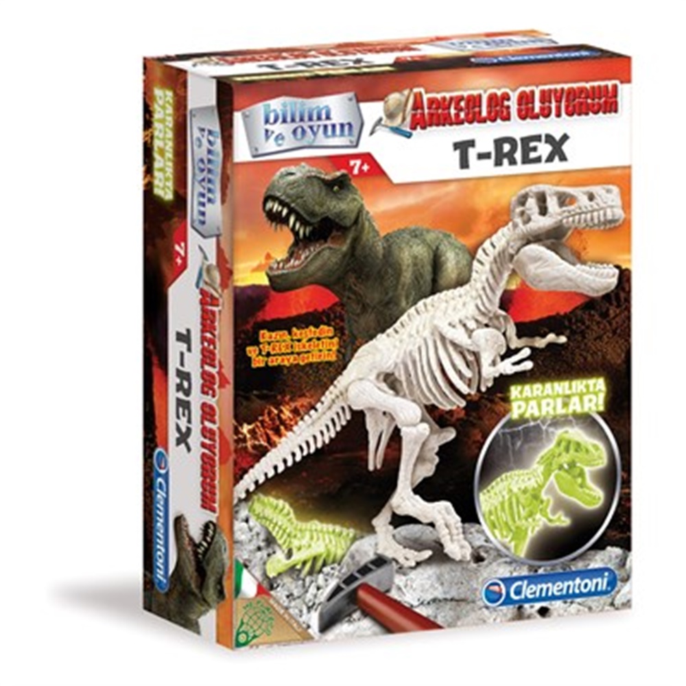CLEMENTONİ ARKEOLOJİK KAZI SETİ - T-REX (FLORESAN)