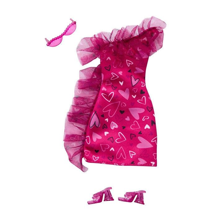 BARBIENIN KIYAFET KOLEKSIYONU KALP DESENLI ELBISE GWD96-HRH36 Diğer HRH36