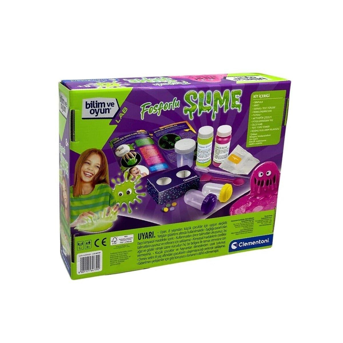 CLEMENTONI BILIM VE OYUN FOSFORLU SLIME 64739 Diğer CLE 64739