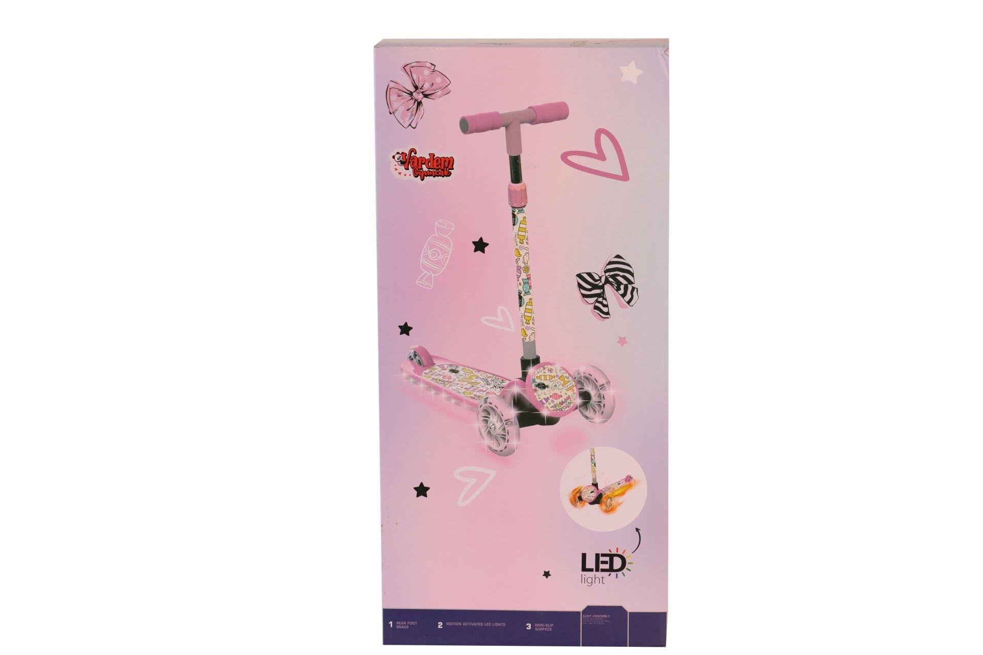 ISIKLI CANAVAR PEMBE 3 TEKER SCOOTER Diğer MWKE082