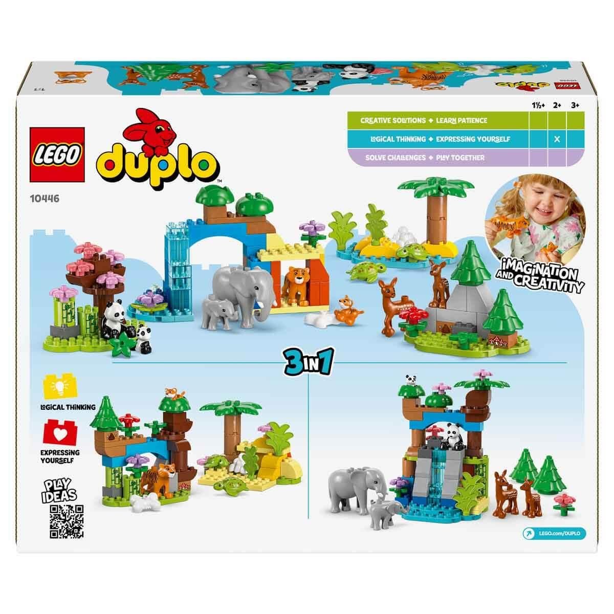LEGO DUPLO KASABASI 3’U 1 ARADA VAHSI HAYVAN AILELERI 10446 Diğer LED10446