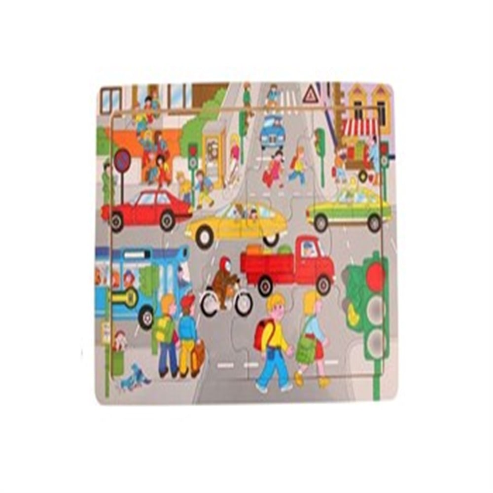 Ahşap Trafik Setli Puzzle