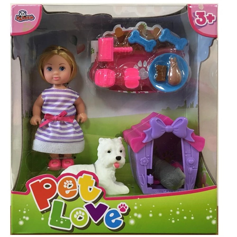 Aksesuarlı Köpekli 5 İnch Bebek