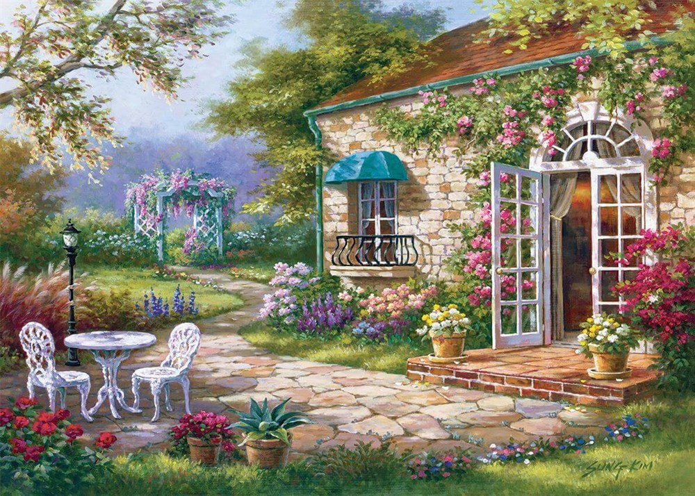 Art 500 Parça Spring Patio HD 4177 Art Puzzle HD 4177