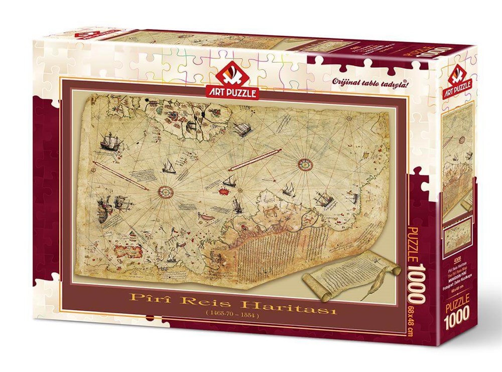 Art Puzzle 1000 Parça Piri Reis Haritası HD 4308 Art Puzzle HD 4308