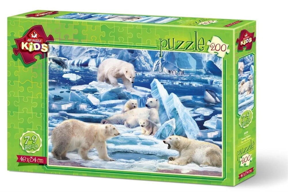 Art Puzzle Kutup Ayıları 200 Parça Yapboz HD 4539 Art Puzzle HD 4539