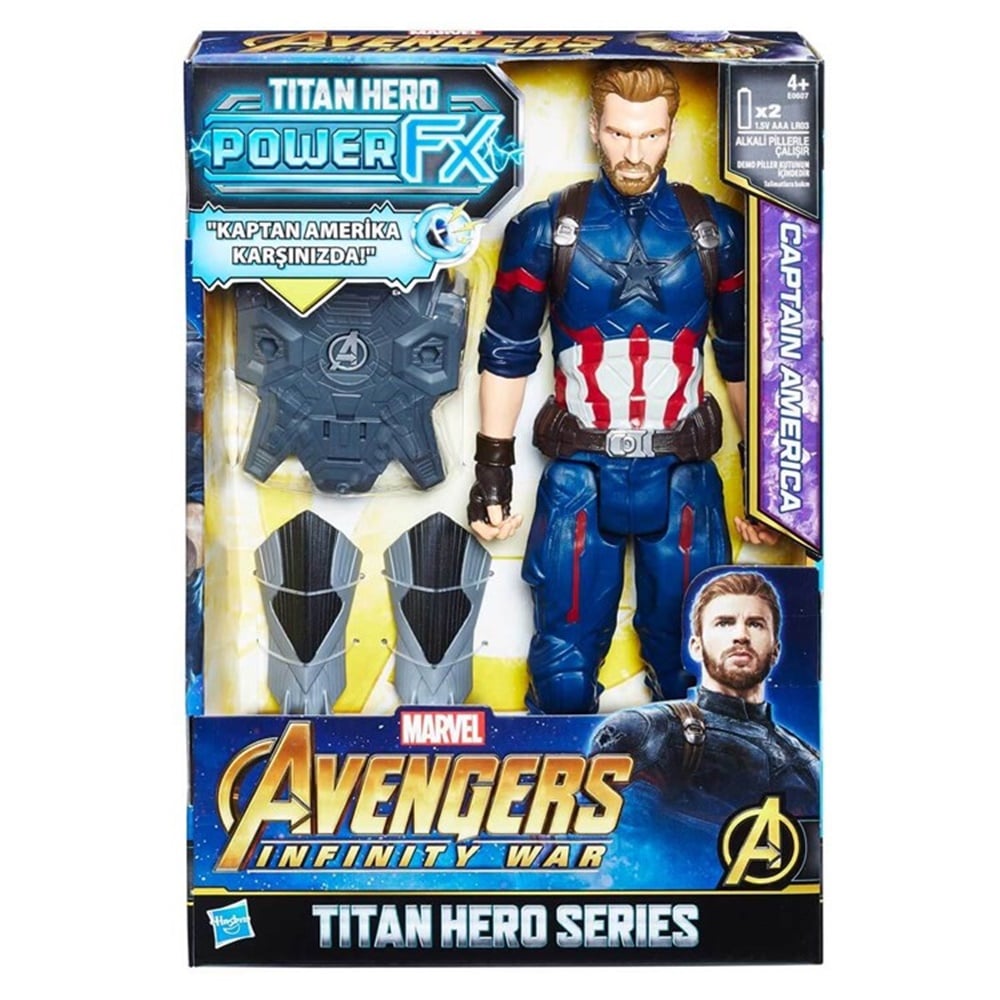 Avengers Infinity War Titan Hero Power FX Captain America Figür 30 cm. E0607