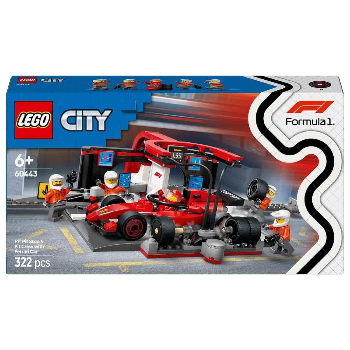 LEGO City Ferrari Arabalı F1 Pit Stop ve Pit Ekibi 60443 Lego LSC60443