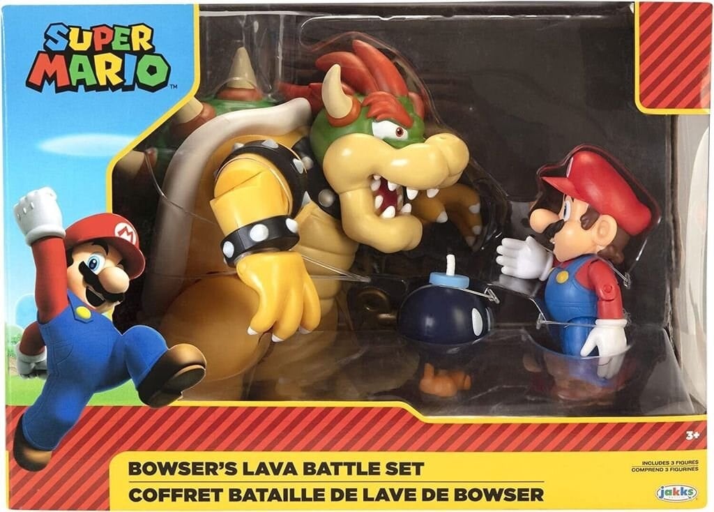 NINTENDO SUPER MARIO WAVE 1 MARIO VS BOWSER DIORAMA SETI 15CM 10175 Diğer NESL 10175