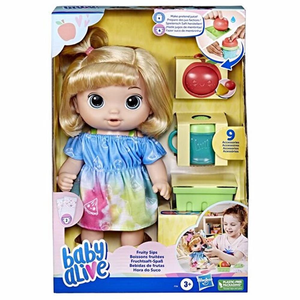 Baby Alive Bebeğimle Eğlenceli Yudumlar Sarışın F7356 Baby Alive F7356