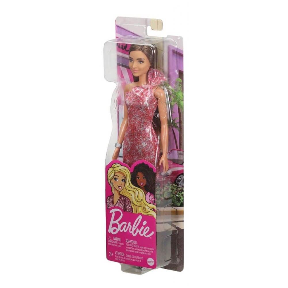 Barbie Pırıltılı Bebekler Pembe Elbiseli T7580-GRB33 Barbie GRB33