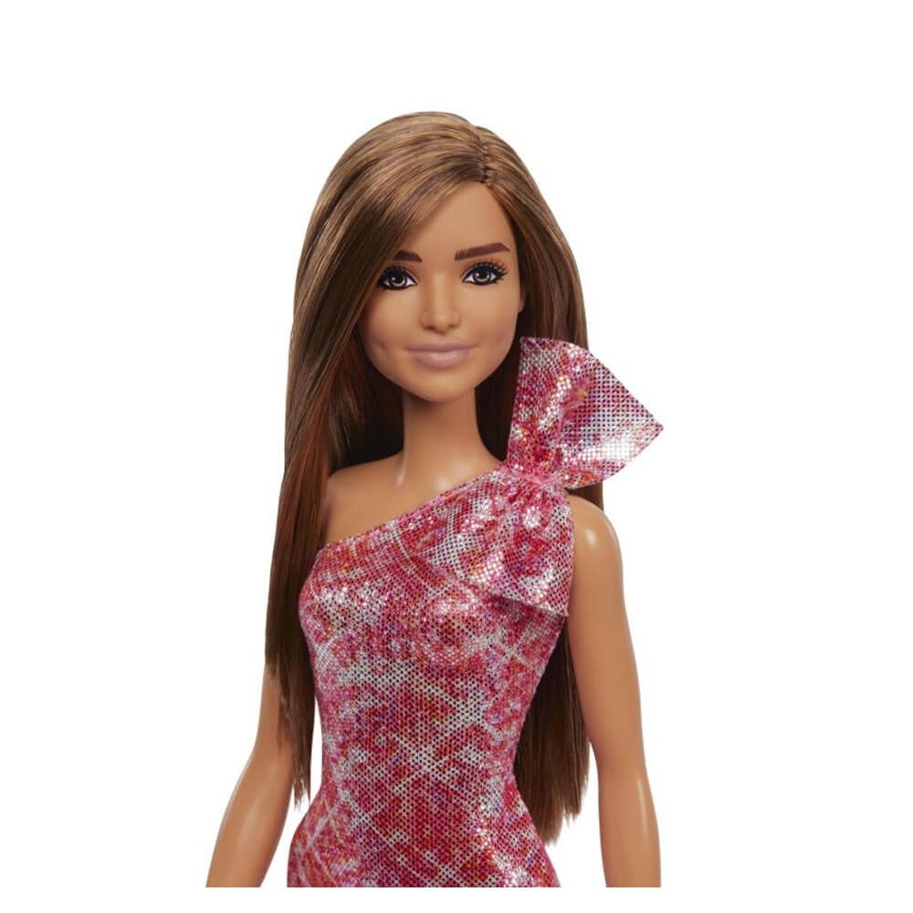 Barbie Pırıltılı Bebekler Pembe Elbiseli T7580-GRB33 Barbie GRB33