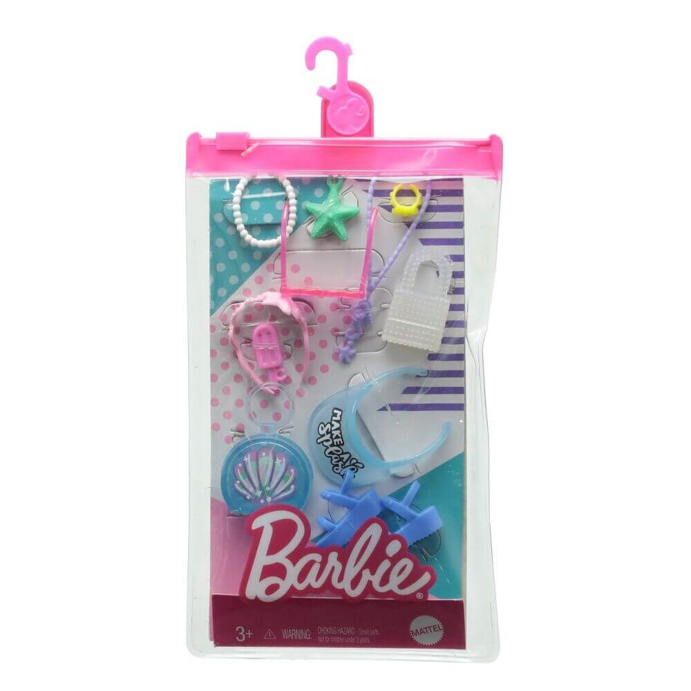 Barbie'nin Moda Aksesuarları Paketi Plaj Aksesuarları GWD98-GRC13 Barbie GRC13