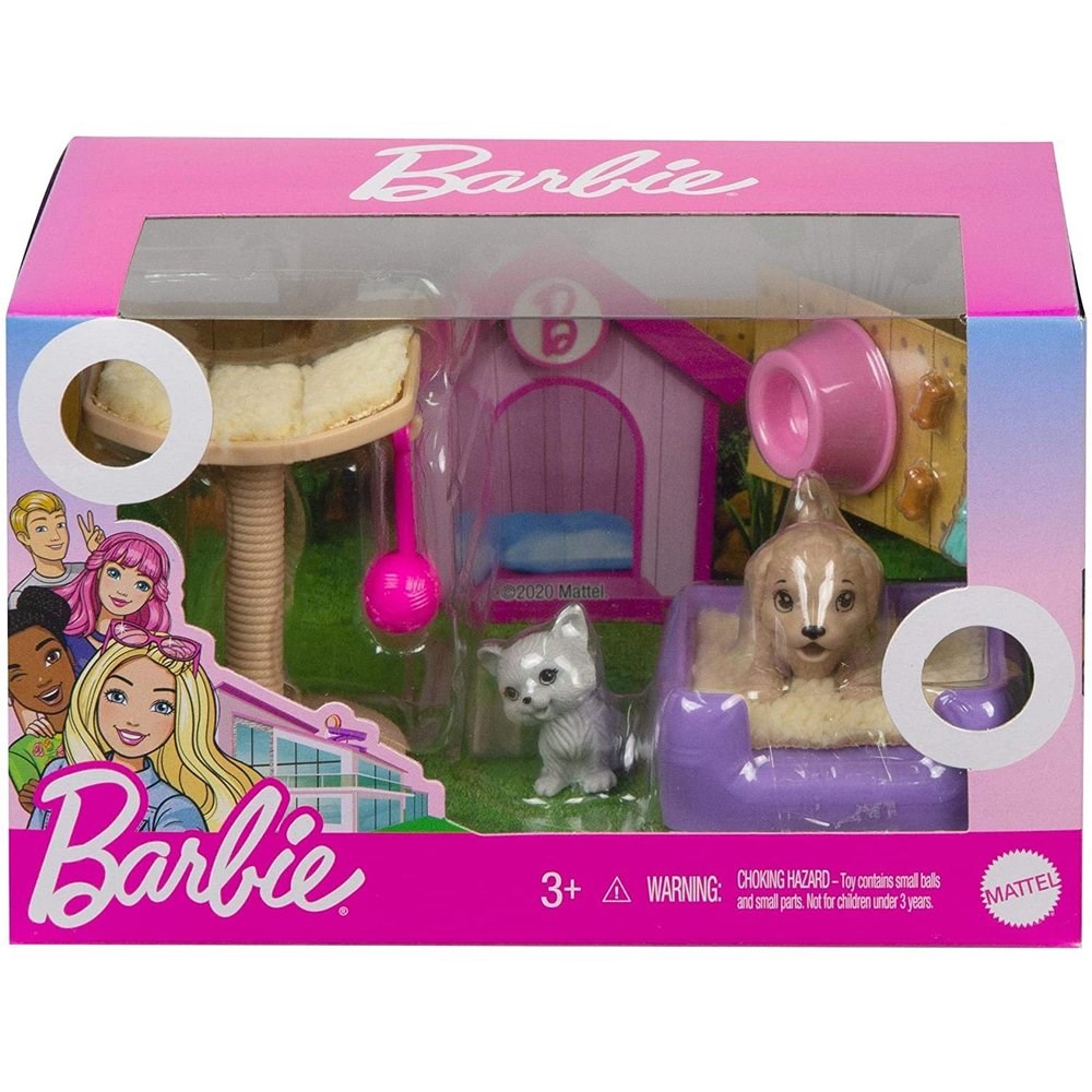 Barbie Ev Aksesuarları Paketleri Köpek Temalı GRG56-GRG59 Barbie GRG59