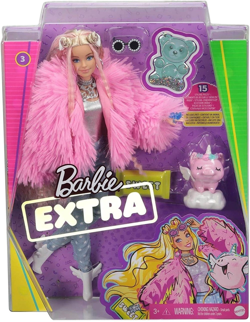 Barbie Extra - Pembe Ceketli Bebek GRN28 Barbie GRN28