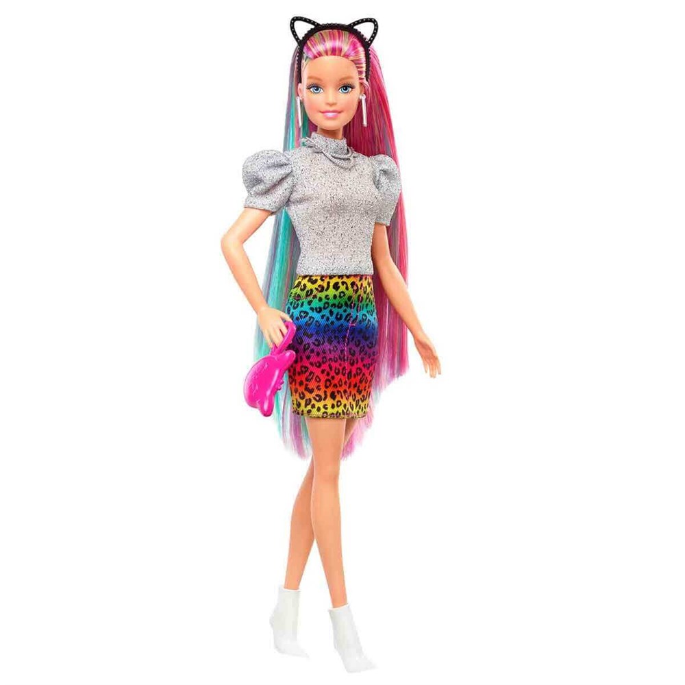 Barbie Leopar Desenli Saçlar Bebeği GRN81 Barbie GRN81