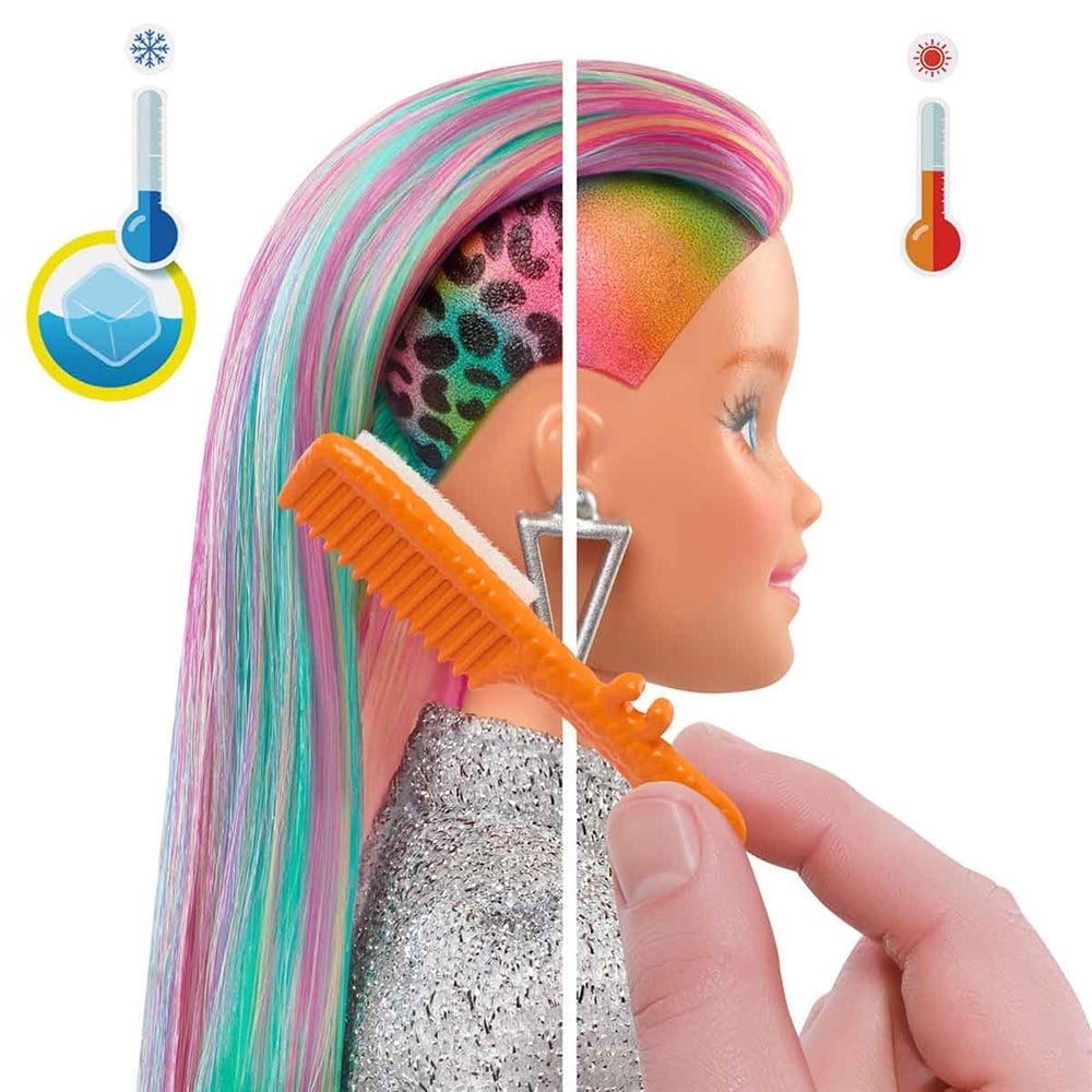 Barbie Leopar Desenli Saçlar Bebeği GRN81 Barbie GRN81