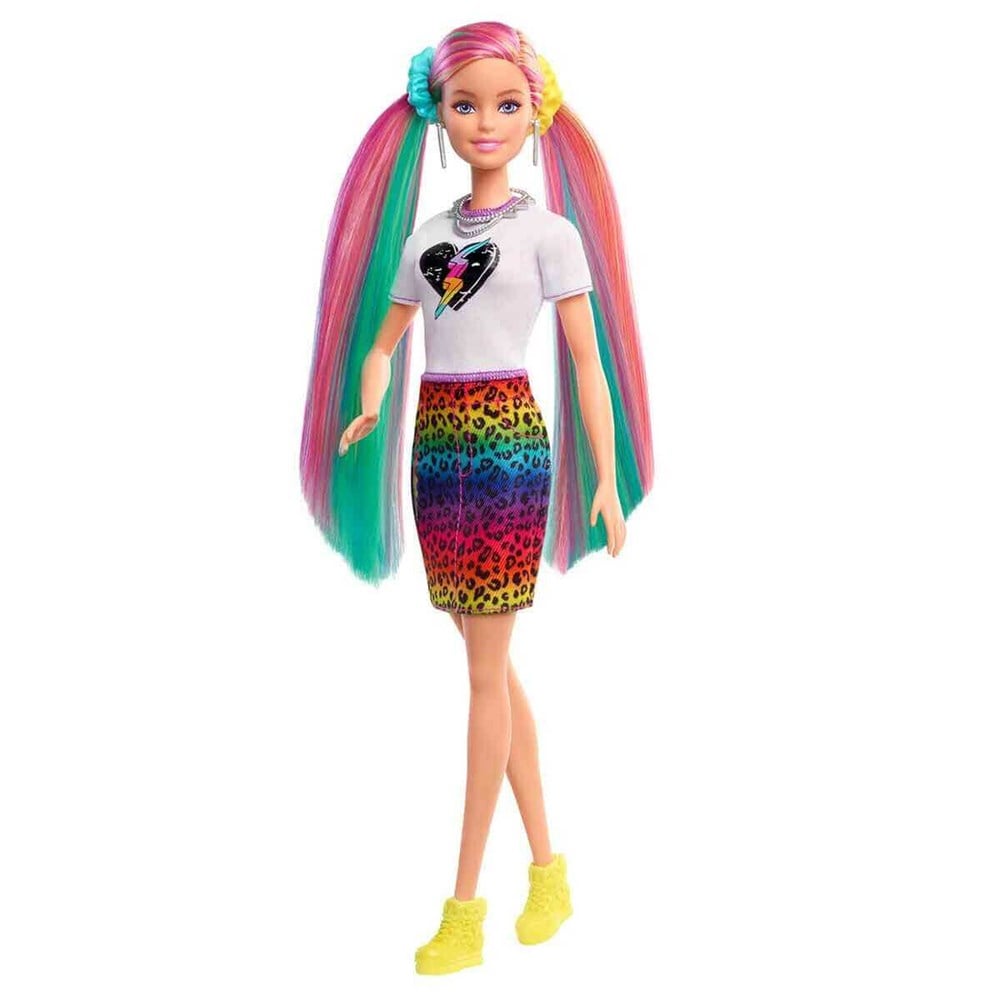 Barbie Leopar Desenli Saçlar Bebeği GRN81 Barbie GRN81