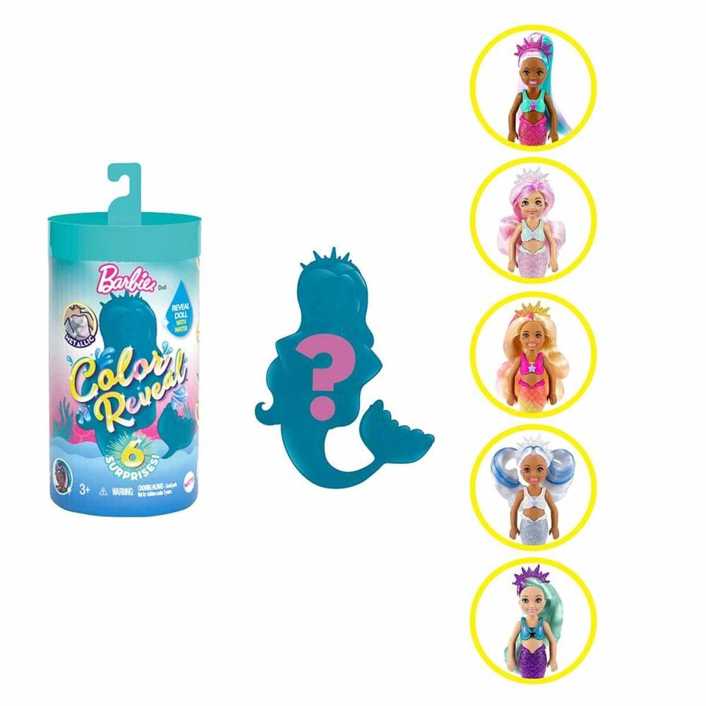 Barbie Color Reveal Renk Değiştiren Sürpriz Chelsea Bebekler GTP53 Barbie GTP53