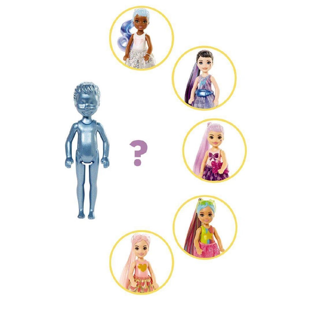 Barbie Color Reveal Renk Değiştiren Sürpriz Chelsea Işıltılı Bebekler Serisi - Seri 1 GWC59 Barbie GWC59