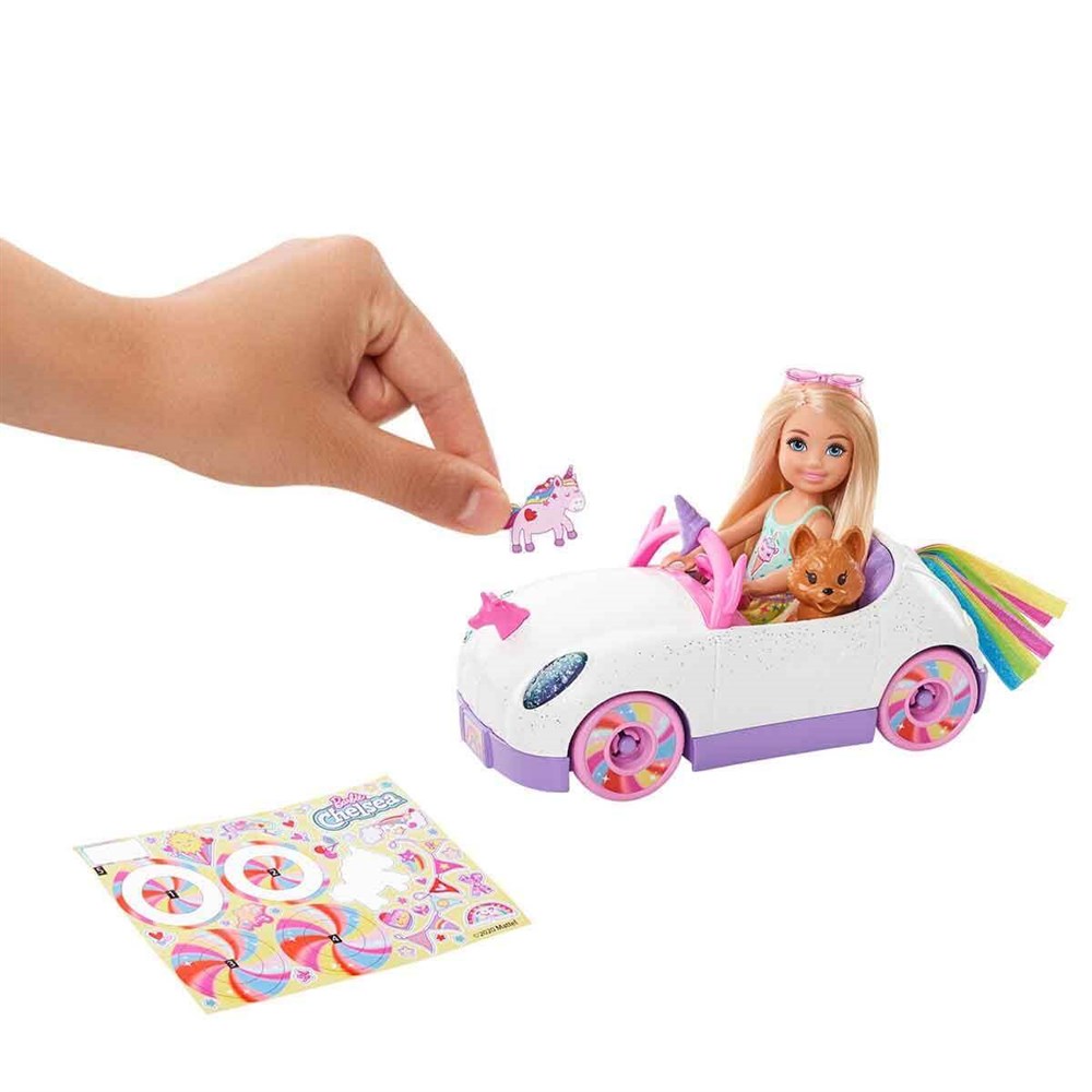 Barbie Club Chelsea Bebek ve Arabası GXT41 Barbie GXT41