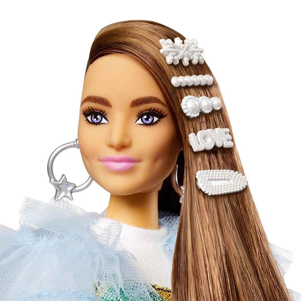 Barbie Extra Renkli Elbiseli Bebek GYJ78 Barbie GYJ78